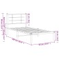 vidaXL Bettgestell mit Kopfteil Metall Weiß 90x200 cm vidaXL Bettgestell mit Kopfteil Metall Weiß 90x200 cm