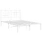 vidaXL Bettgestell mit Kopfteil Metall Weiß 120x200 cm vidaXL Bettgestell mit Kopfteil Metall Weiß 120x200 cm