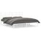 vidaXL Bettgestell mit Kopfteil Metall Weiß 183x213 cm vidaXL Bettgestell mit Kopfteil Metall Weiß 183x213 cm