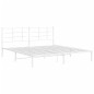 vidaXL Bettgestell mit Kopfteil Metall Weiß 183x213 cm vidaXL Bettgestell mit Kopfteil Metall Weiß 183x213 cm