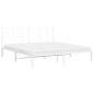 vidaXL Bettgestell mit Kopfteil Metall Weiß 183x213 cm vidaXL Bettgestell mit Kopfteil Metall Weiß 183x213 cm
