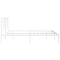 vidaXL Bettgestell mit Kopfteil Metall Weiß 183x213 cm vidaXL Bettgestell mit Kopfteil Metall Weiß 183x213 cm