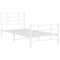 vidaXL Bettgestell mit Kopf- und Fußteil Metall Weiß 90x190 cm vidaXL Bettgestell mit Kopf- und Fußteil Metall Weiß 90x190 cm