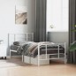 vidaXL Bettgestell mit Kopf- und Fußteil Metall Weiß 90x190 cm vidaXL Bettgestell mit Kopf- und Fußteil Metall Weiß 90x190 cm
