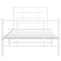 vidaXL Bettgestell mit Kopf- und Fußteil Metall Weiß 90x190 cm vidaXL Bettgestell mit Kopf- und Fußteil Metall Weiß 90x190 cm