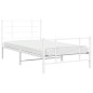 vidaXL Bettgestell mit Kopf- und Fußteil Metall Weiß 100x190 cm vidaXL Bettgestell mit Kopf- und Fußteil Metall Weiß 100x190 cm
