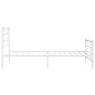 vidaXL Bettgestell mit Kopf- und Fußteil Metall Weiß 100x190 cm vidaXL Bettgestell mit Kopf- und Fußteil Metall Weiß 100x190 cm