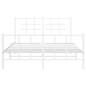 vidaXL Bettgestell mit Kopf- und Fußteil Metall Weiß 140x200 cm vidaXL Bettgestell mit Kopf- und Fußteil Metall Weiß 140x200 cm