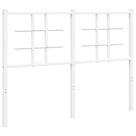 vidaXL Kopfteil Metall Weiß 120 cm
