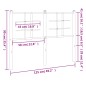 vidaXL Kopfteil Metall Weiß 120 cm