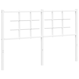 vidaXL Kopfteil Metall Weiß 140 cm