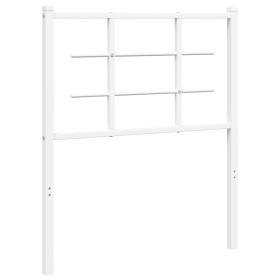 vidaXL Kopfteil Metall Weiß 75 cm