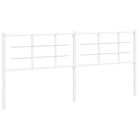 vidaXL Kopfteil Metall Weiß 200 cm