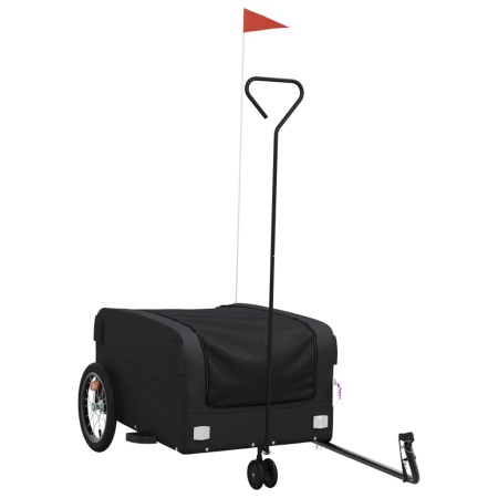 vidaXL Fahrradanhänger Schwarz 45 kg Eisen