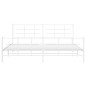 vidaXL Bettgestell mit Kopf- und Fußteil Metall Weiß 193x203 cm vidaXL Bettgestell mit Kopf- und Fußteil Metall Weiß 193x203 cm