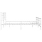 vidaXL Bettgestell mit Kopf- und Fußteil Metall Weiß 193x203 cm vidaXL Bettgestell mit Kopf- und Fußteil Metall Weiß 193x203 cm