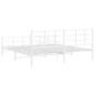 vidaXL Bettgestell mit Kopf- und Fußteil Metall Weiß 193x203 cm vidaXL Bettgestell mit Kopf- und Fußteil Metall Weiß 193x203 cm