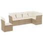 vidaXL 6-tlg. Garten-Sofagarnitur mit Kissen Beige Poly Rattan vidaXL 6-tlg. Garten-Sofagarnitur mit Kissen Beige Poly Rattan