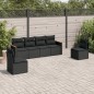 vidaXL 6-tlg. Garten-Sofagarnitur mit Kissen Schwarz Poly Rattan vidaXL 6-tlg. Garten-Sofagarnitur mit Kissen Schwarz Poly Rattan