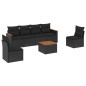 vidaXL 7-tlg. Garten-Sofagarnitur mit Kissen Schwarz Poly Rattan vidaXL 7-tlg. Garten-Sofagarnitur mit Kissen Schwarz Poly Rattan