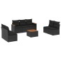vidaXL 8-tlg. Garten-Sofagarnitur mit Kissen Schwarz Poly Rattan vidaXL 8-tlg. Garten-Sofagarnitur mit Kissen Schwarz Poly Rattan