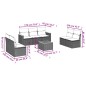 vidaXL 8-tlg. Garten-Sofagarnitur mit Kissen Schwarz Poly Rattan vidaXL 8-tlg. Garten-Sofagarnitur mit Kissen Schwarz Poly Rattan