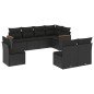 vidaXL 8-tlg. Garten-Sofagarnitur mit Kissen Schwarz Poly Rattan vidaXL 8-tlg. Garten-Sofagarnitur mit Kissen Schwarz Poly Rattan