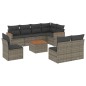 vidaXL 9-tlg. Garten-Sofagarnitur mit Kissen Grau Poly Rattan vidaXL 9-tlg. Garten-Sofagarnitur mit Kissen Grau Poly Rattan