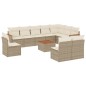 vidaXL 11-tlg. Garten-Sofagarnitur mit Kissen Beige Poly Rattan vidaXL 11-tlg. Garten-Sofagarnitur mit Kissen Beige Poly Rattan