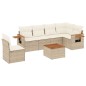vidaXL 7-tlg. Garten-Sofagarnitur mit Kissen Beige Poly Rattan vidaXL 7-tlg. Garten-Sofagarnitur mit Kissen Beige Poly Rattan