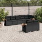 vidaXL 8-tlg. Garten-Sofagarnitur mit Kissen Schwarz Poly Rattan vidaXL 8-tlg. Garten-Sofagarnitur mit Kissen Schwarz Poly Rattan