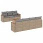 vidaXL 8-tlg. Garten-Sofagarnitur mit Kissen Beige Poly Rattan vidaXL 8-tlg. Garten-Sofagarnitur mit Kissen Beige Poly Rattan