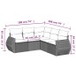 vidaXL 5-tlg. Garten-Sofagarnitur mit Kissen Beige Poly Rattan vidaXL 5-tlg. Garten-Sofagarnitur mit Kissen Beige Poly Rattan