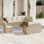 vidaXL 8-tlg. Garten-Sofagarnitur mit Kissen Beige Poly Rattan vidaXL 8-tlg. Garten-Sofagarnitur mit Kissen Beige Poly Rattan