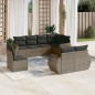 vidaXL 8-tlg. Garten-Sofagarnitur mit Kissen Grau Poly Rattan vidaXL 8-tlg. Garten-Sofagarnitur mit Kissen Grau Poly Rattan