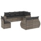 vidaXL 8-tlg. Garten-Sofagarnitur mit Kissen Grau Poly Rattan vidaXL 8-tlg. Garten-Sofagarnitur mit Kissen Grau Poly Rattan