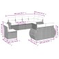vidaXL 8-tlg. Garten-Sofagarnitur mit Kissen Grau Poly Rattan vidaXL 8-tlg. Garten-Sofagarnitur mit Kissen Grau Poly Rattan