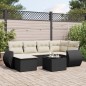 vidaXL 7-tlg. Garten-Sofagarnitur mit Kissen Schwarz Poly Rattan vidaXL 7-tlg. Garten-Sofagarnitur mit Kissen Schwarz Poly Rattan