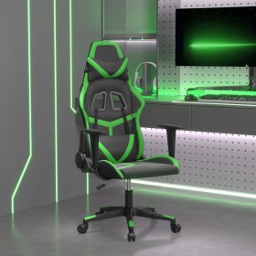 vidaXL Gaming-Stuhl Schwarz und Grün Kunstleder