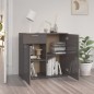 vidaXL Sideboard Hochglanz-Grau 80x36x75 cm Holzwerkstoff vidaXL Sideboard Hochglanz-Grau 80x36x75 cm Holzwerkstoff