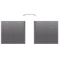 vidaXL Sideboard Hochglanz-Grau 80x36x75 cm Holzwerkstoff vidaXL Sideboard Hochglanz-Grau 80x36x75 cm Holzwerkstoff
