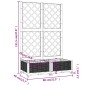 vidaXL Pflanzkübel mit Rankgitter Weiß 80x40x121,5 cm PP vidaXL Pflanzkübel mit Rankgitter Weiß 80x40x121,5 cm PP