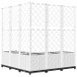vidaXL Pflanzkübel mit Rankgitter Weiß 120x120x136 cm PP vidaXL Pflanzkübel mit Rankgitter Weiß 120x120x136 cm PP