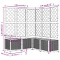 vidaXL Pflanzkübel mit Rankgitter Weiß 120x120x136 cm PP vidaXL Pflanzkübel mit Rankgitter Weiß 120x120x136 cm PP