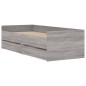 vidaXL Bettgestell mit Schubladen Grau Sonoma 90x190 cm vidaXL Bettgestell mit Schubladen Grau Sonoma 90x190 cm