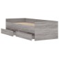 vidaXL Bettgestell mit Schubladen Grau Sonoma 90x190 cm vidaXL Bettgestell mit Schubladen Grau Sonoma 90x190 cm