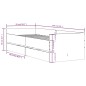 vidaXL Bettgestell mit Schubladen Grau Sonoma 90x190 cm vidaXL Bettgestell mit Schubladen Grau Sonoma 90x190 cm