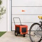 vidaXL Fahrradanhänger Hunde Orange und Schwarz Oxford-Gewebe & Eisen vidaXL Fahrradanhänger Hunde Orange und Schwarz Oxford-Gewebe & Eisen