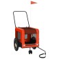 vidaXL Fahrradanhänger Hunde Orange und Schwarz Oxford-Gewebe & Eisen vidaXL Fahrradanhänger Hunde Orange und Schwarz Oxford-Gewebe & Eisen