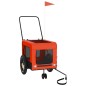 vidaXL Fahrradanhänger Hunde Orange und Schwarz Oxford-Gewebe & Eisen vidaXL Fahrradanhänger Hunde Orange und Schwarz Oxford-Gewebe & Eisen